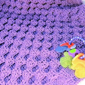 Lilac Love Crochet Baby Blanket