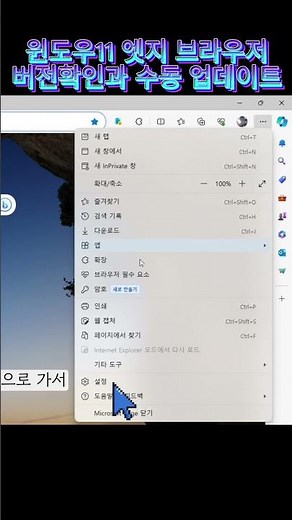 윈도우11 엣지 브라우저 버전확인과 수동 업데이트 하기