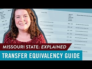 Missouri State Explained: Using the Transfer Equivalency Guide
