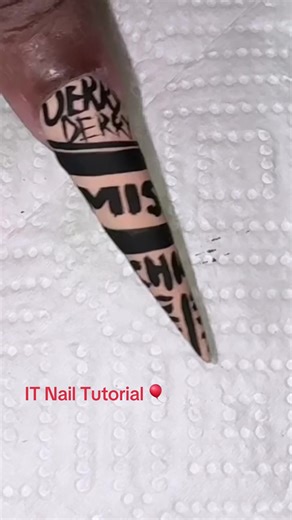 Derry Newspaper Nail Tutorial 🎈#halloweennailart #halloweennails #foryoupage #beginnernailtech #easynailart