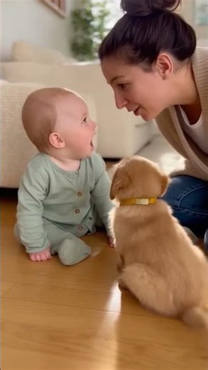 When your baby learns howling before talking… thanks to the family dog 🐶😂Parenting level: UNLOCKED.