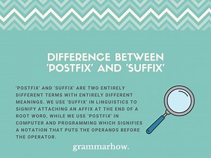 Postfix vs. Suffix - Difference Explained (With Examples)