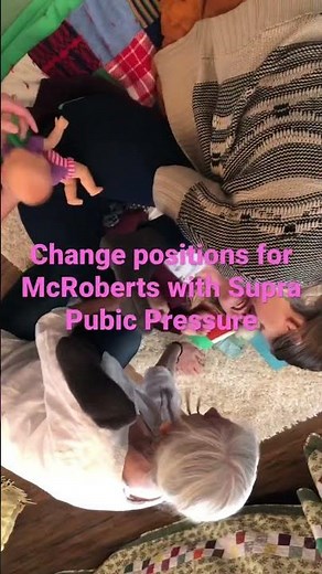 Releasing anterior shoulder with McRoberts Maneuver