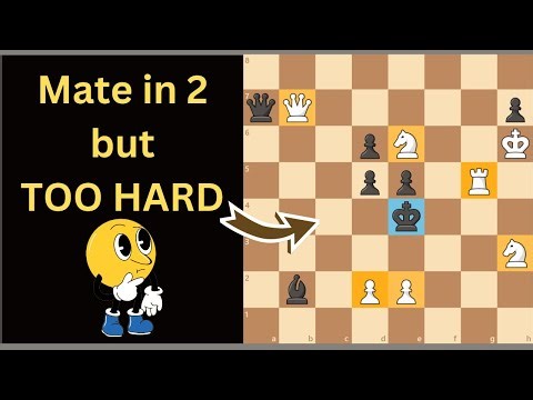 One of the Hardest! checkmate in 2 moves! (beautiful chess puzzle)