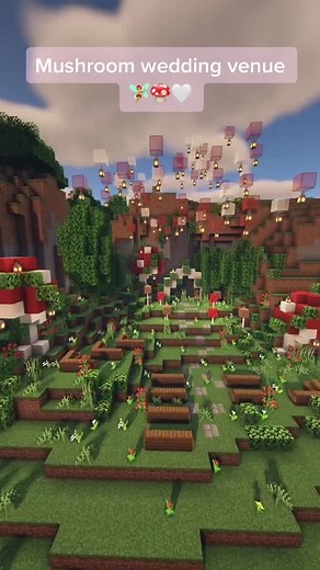 Enchanting Mushroom Wedding Venue in Minecraft