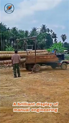 MASTER OF LEVERAGE! Smart Way To Load Heavy Logs