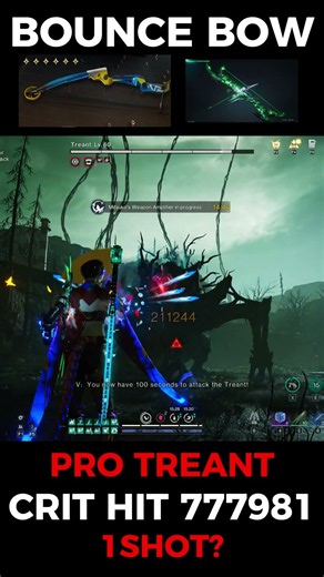 Pro Treant 1 SHOT COMPOUND BOW BOUNCE CRIT HIT 777K NEW DEV SKILL?🥶ONCE HUMAN #oncehuman