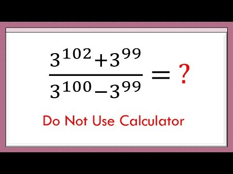 How to solve exponential numbers without using a calculator.