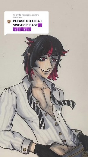 Reply to @honestly._anna 🫡 #twistedwonderland #liliavanrouge #lilia #fanart #copicmarkers #sketchbook #cute #sketch