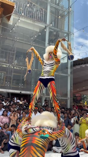 Exploring Kudla on Instagram: "🐯✨ Here we begin Navratri with tiger roars & divine energy!🐯❤️‍🔥 (Dasara, sharade, amma, navratri, festival, festive season, maa, durga, saraswati, lakshmi, devi, temple, tiger, dance, tulu, tulunadu) #dasaraspecial❤️ #dasara #dasaravibes❤️ #vibes #navratri #devi #durgapuja #durgama #festival #festive #sharade #tiger #tigerdance #dance"