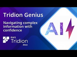 Tridion Docs Genius | Navigating complex information with confidence