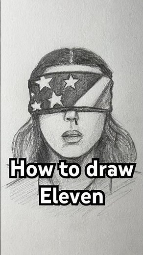 How to draw Eleven from Stranger Things! Easy! #art #eleven #strangerthings #howtodraw #drawing