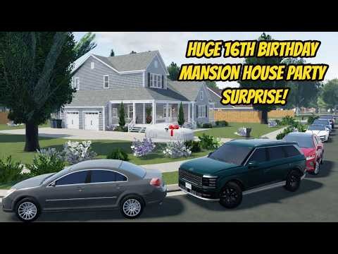 *HUGE* Greenville Wisconsin Mansion Birthday Party SURPRISE SUPER CAR Roblox Roleplay