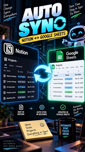 I Auto-Synced Notion With Google Sheets 🤯