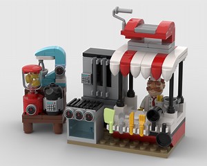 LEGO MOC-200409 Kitchen Stand (City 2024)