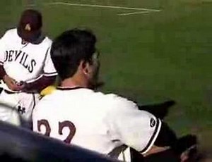 Tyler Hoechlin in the ASU Dugout