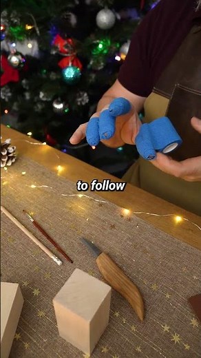Cute Christmas DIY? Make a festive little Santa with this carving kit🎅#Christmas #DIY #SantaCarving