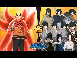 【Naruto Uzumaki (Baryon Mode) VS All Sasuke Uchiha Marathon battle】 NARUTO X BORUTO Ultimate STORM