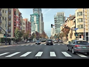 Driving Downtown - San Diego's Skyline 4K - USA
