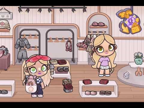Happy family new pink home, winter location, Avatar world life toca boca