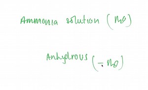 What is the difference between an ammonia solution and anhydrous ammonia? | Numerade