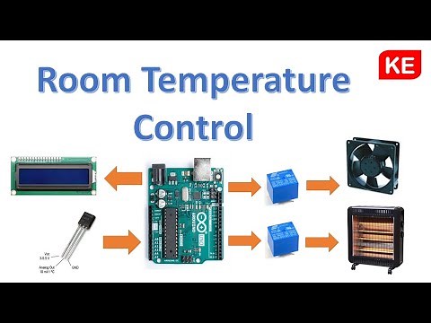 Temperature Control with Arduino, LCD, LM35 | التحكم في درجة حرارة غرفة باستخدام الأردوينو