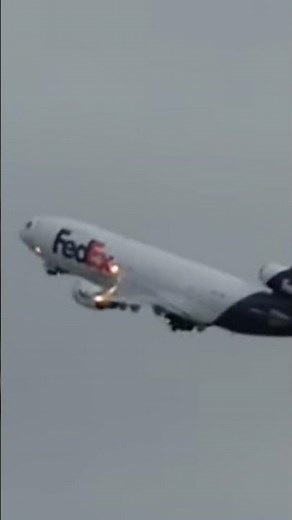 FedEx MD-10-30F Early Morning Takeoff from LAX