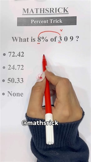 Incredible percentage hack📚🤯 #mathstricks #knowledge #mathematics #matheducation