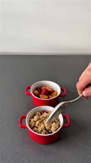 Low-sugar plum cobbler in 20 minutes!