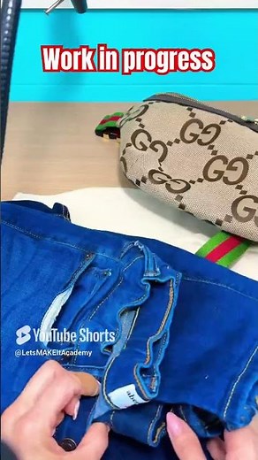 Watch Me Create a Gucci Belt Bag From Loved Jeans!