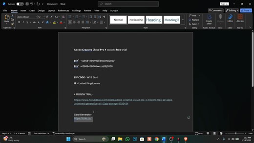Free Adobe Creative Cloud for 4 Months🔥 Enjoy and share with others❤️ Adobe Firefly (AI tools) AI image generation Generative Fill (Photoshop) Text-to-image, background removal Photoshop AI background remove, expand, object remove Illustrator AI vector recolor, generative features Premiere Pro AI auto captions, enhance speech Lightroom AI auto enhance, subject select Extras: 100GB cloud storage Adobe Fonts WhatsApp Channel link in Comment👇 | Ali Usman