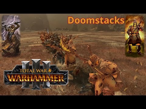 Doomstack Battle 1: Terracotta Sentinels vs Dragon Ogre Shaggoths in Total War: Warhammer 3