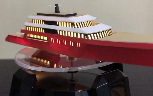 [微型] 超级游艇 纸模型制作过程