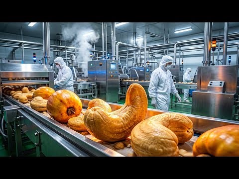 Inside the Cashew Processing Plant – Shelling, Peeling & Sorting (Full Process)