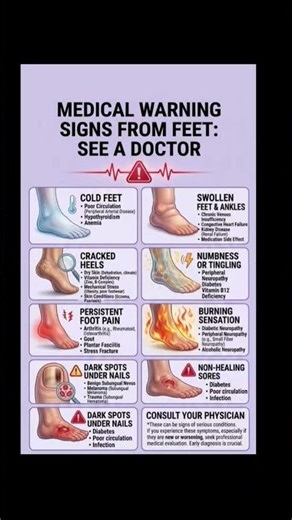 9 Foot Symptoms You Should NEVER Ignore ⚠️ Medical Warning Signs #foot #care #health
