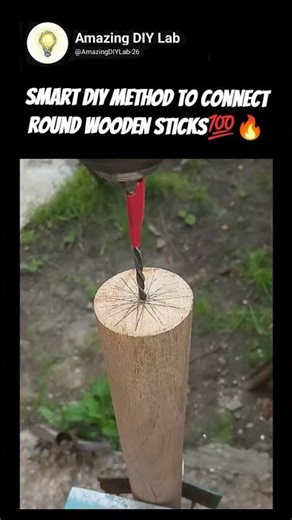 How to Securely Connect Round Wooden Sticks # shorts, diy,