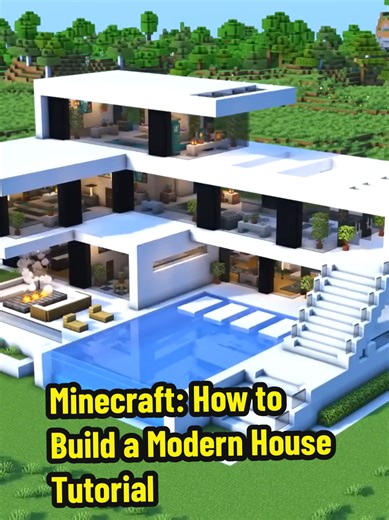 Easy Modern House Tutorial in Minecraft