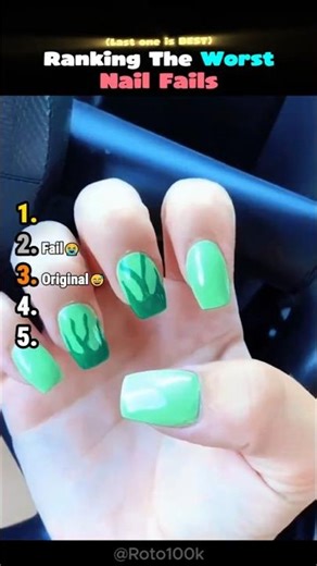 Ranking The Worst Nail Fails #shortsviral