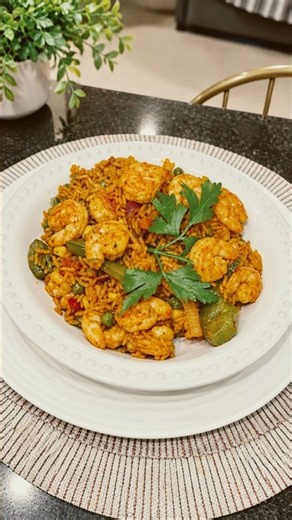 Arroz con camarones #recetasfáciles #recetas #recetavegana #cocinaconsabor