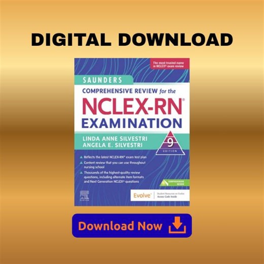 Nclex-Rn Examination 2022 9th edition suanders comprehensive review | INSTANT Download