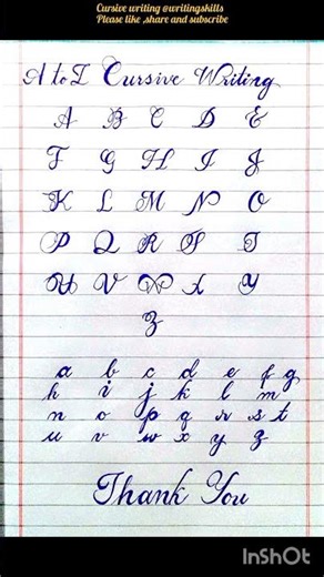 cursive handwriting a to z ||simple blue pencil 🖊️ || English writing:beautiful cursive handwriting