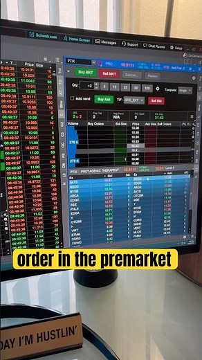 How to set up bracket order Think or Swim in premarket #daytrading #thinkorswim #daytrader