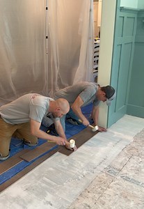 Engineered Hardwood Floor Installation on Screen Porch