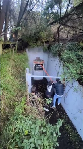 Giant Mud Blast Splashes Friends Moving Concrete Block