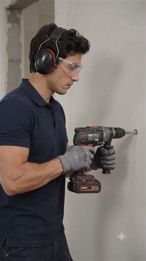 Richtig Bohren in jede Wand | Ziegel, Beton & Trockenbau | Profi-Bohrtechnik #shorts #lifehacks