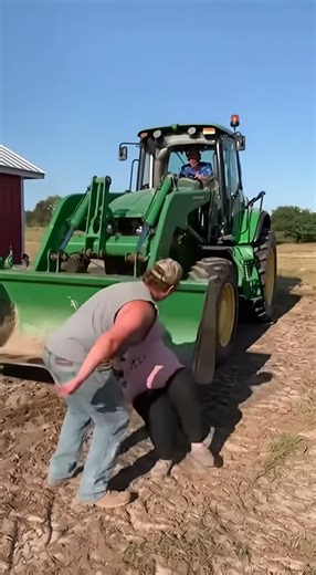 He Didn't Expect THAT in the Bucket 💀 #tractor #farm #funny
