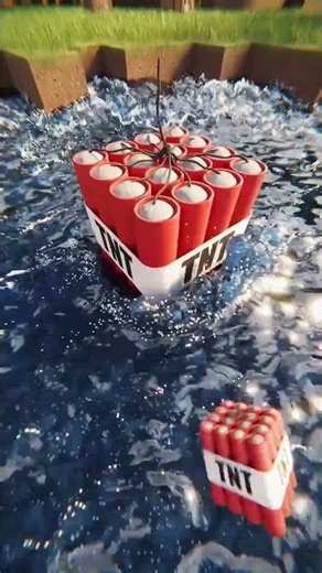 I Dropped TNT Into a Pool… Then THIS Happened! 💥💦😱 #shorts #minecraft