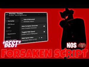 [NOS🦇] Forsaken Script – Auto Instant Generator, Auto Kill All, Inf Stamina, Auto Win and More!