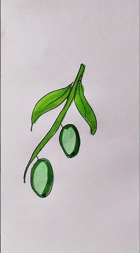 Olive 🫒 Easy Drawing For Kids #olive #tree #kidstvforfun #drawing #art #shorts #viralshorts
