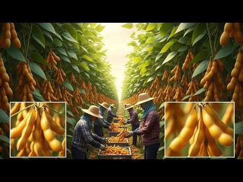 Inside the Soybean Mega Farm: How Millions of Soybeans Are Grown and Harvested (Full Process)